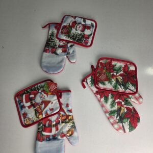 ΣΕΤ ΠΙΑΣΤΡΑ ΓΑΝΤΙ [ σχεδ. floral CRISTMAS ]